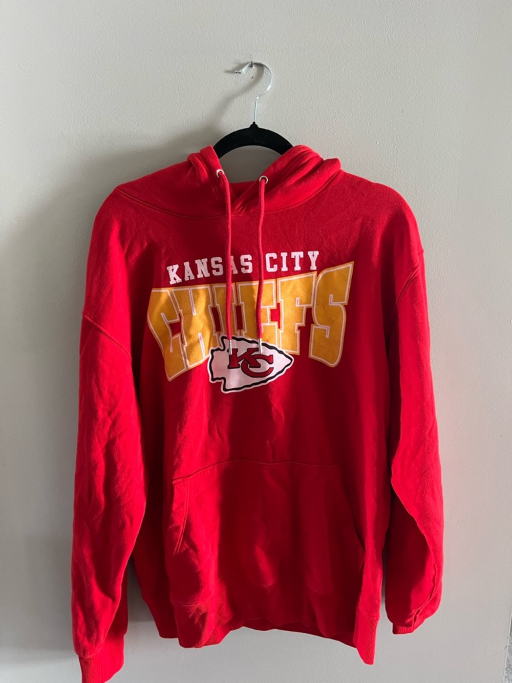 Kansas City Chiefs Red Hoodie with Yellow Logo